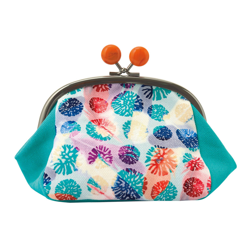 Flocking Coral Clasp Pouch(L)